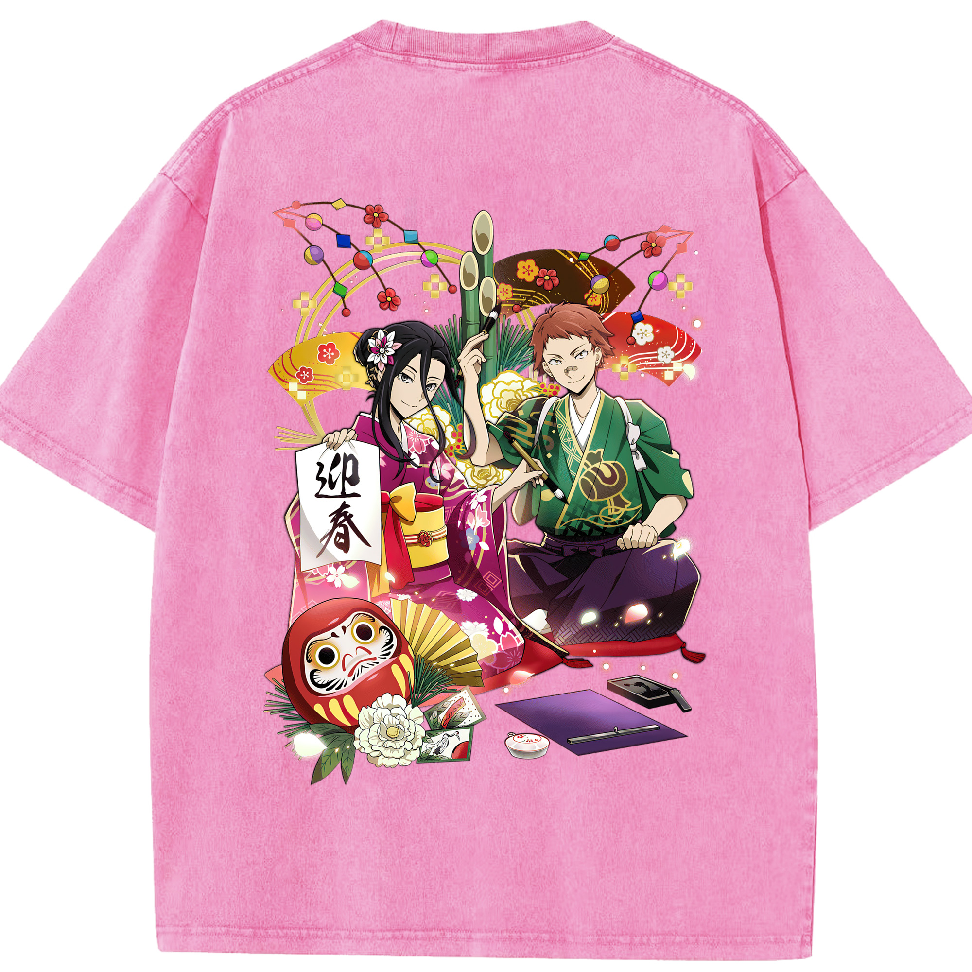 （画像用） 文豪ストレイドッグス Bungo Stray Dogs 綿100% ヴィンテージ風 半袖Tシャツ（背面プリント）